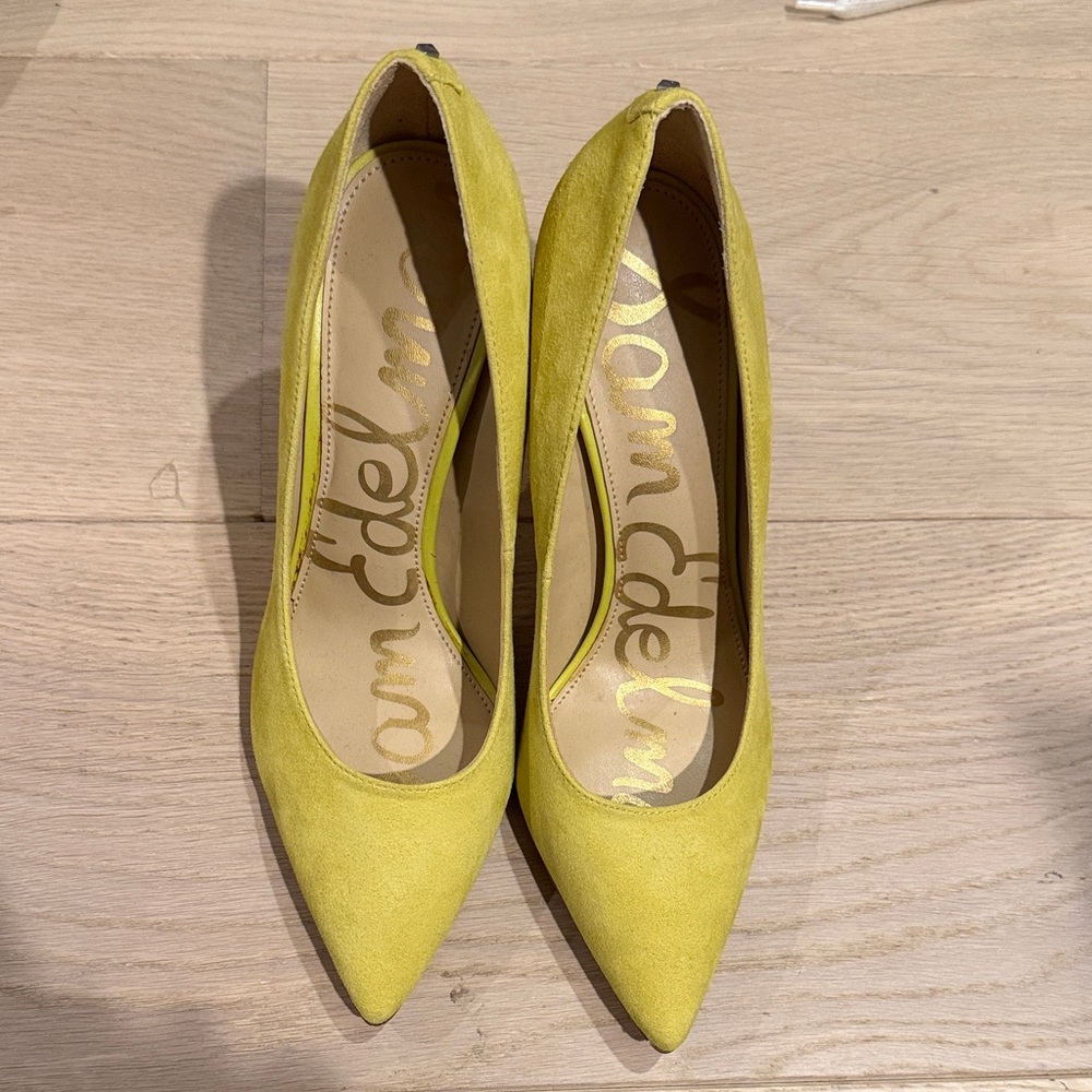 Sam Edelman Yellow Pointed Toe Heels